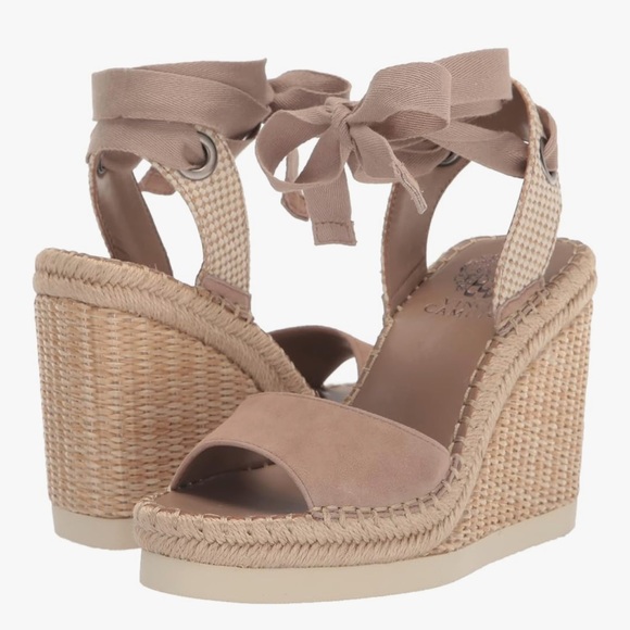 Vince Camuto Shoes - Vince Camuto Women's Taupe Espadrille Wedges
